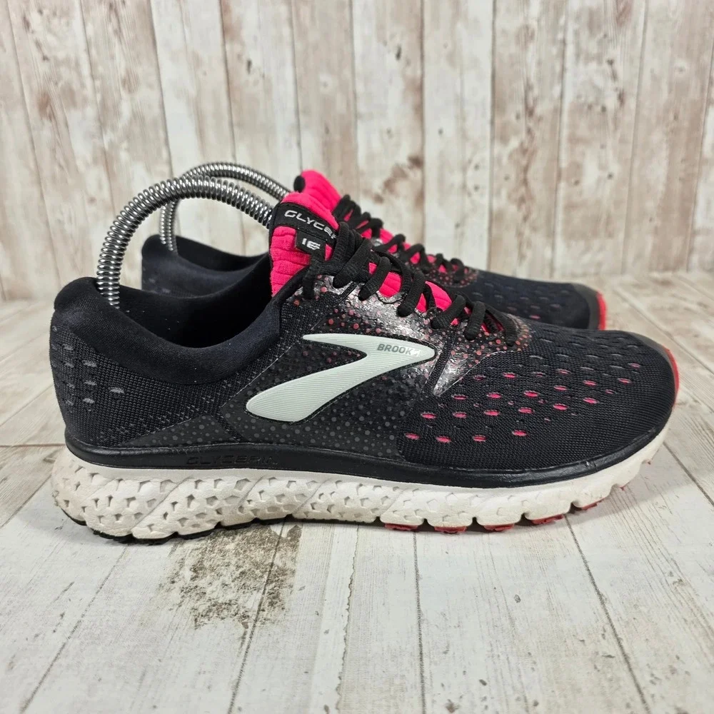 Brooks Glycerin 16 Womens Running Shoes Black Pink 1202781B070 Size 8